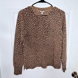 J. Crew 100% cashmere leopard